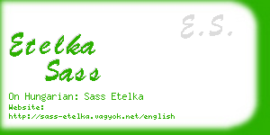 etelka sass business card